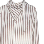Camicia a righe in seta con collo foulard 748134 V35L09032 BOTTEGA VENETA 