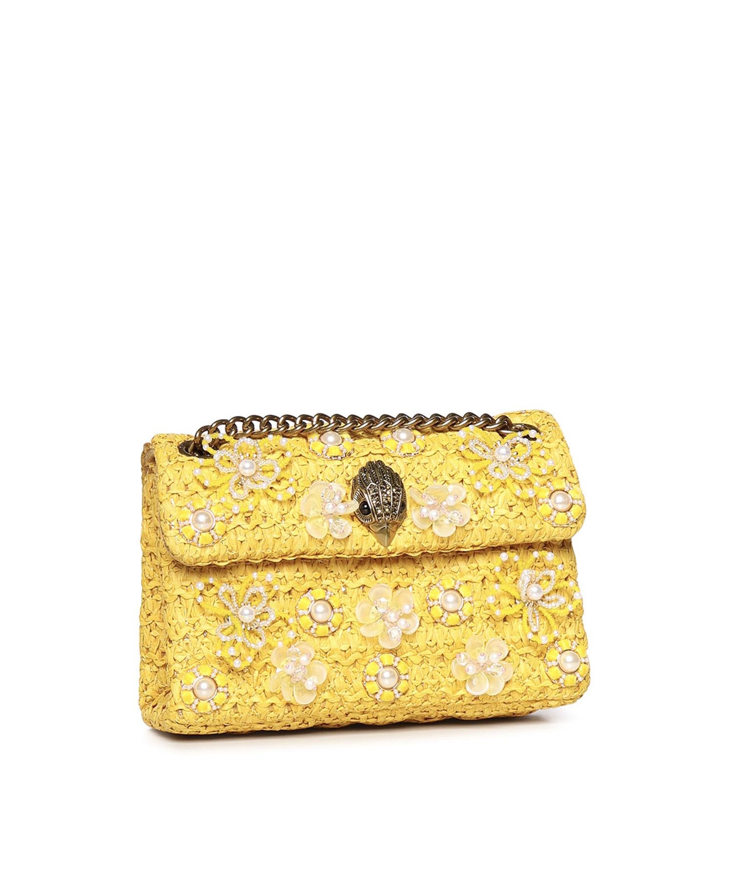Mini bag Kensington in rafia 5576893999 YELLOW KURT GEIGER 