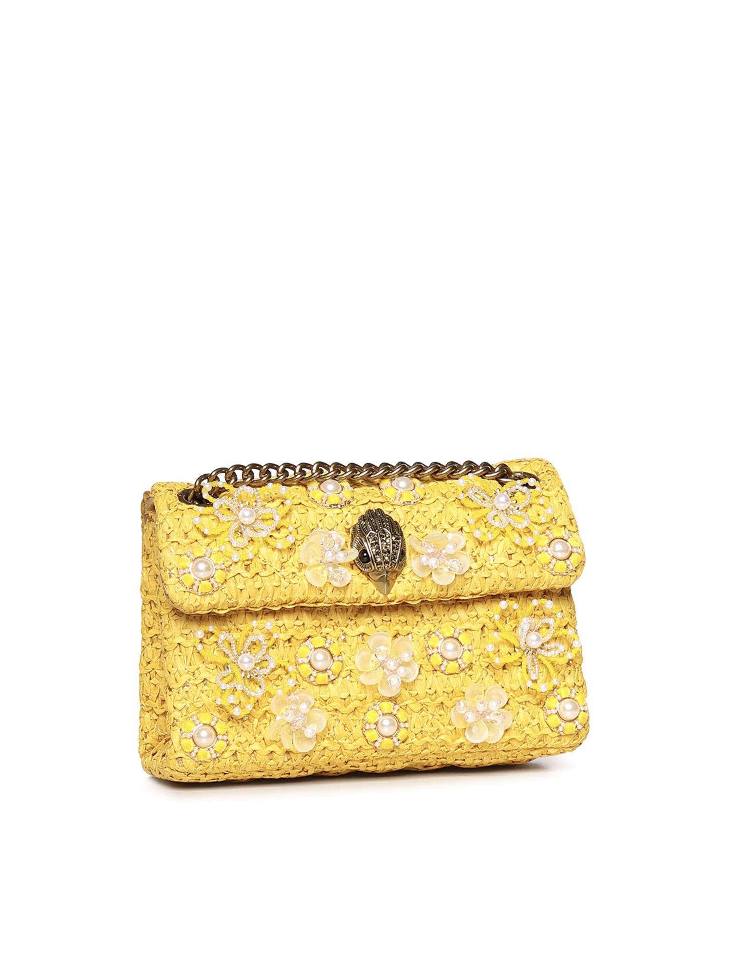 Mini bag Kensington in rafia 5576893999 YELLOW KURT GEIGER 