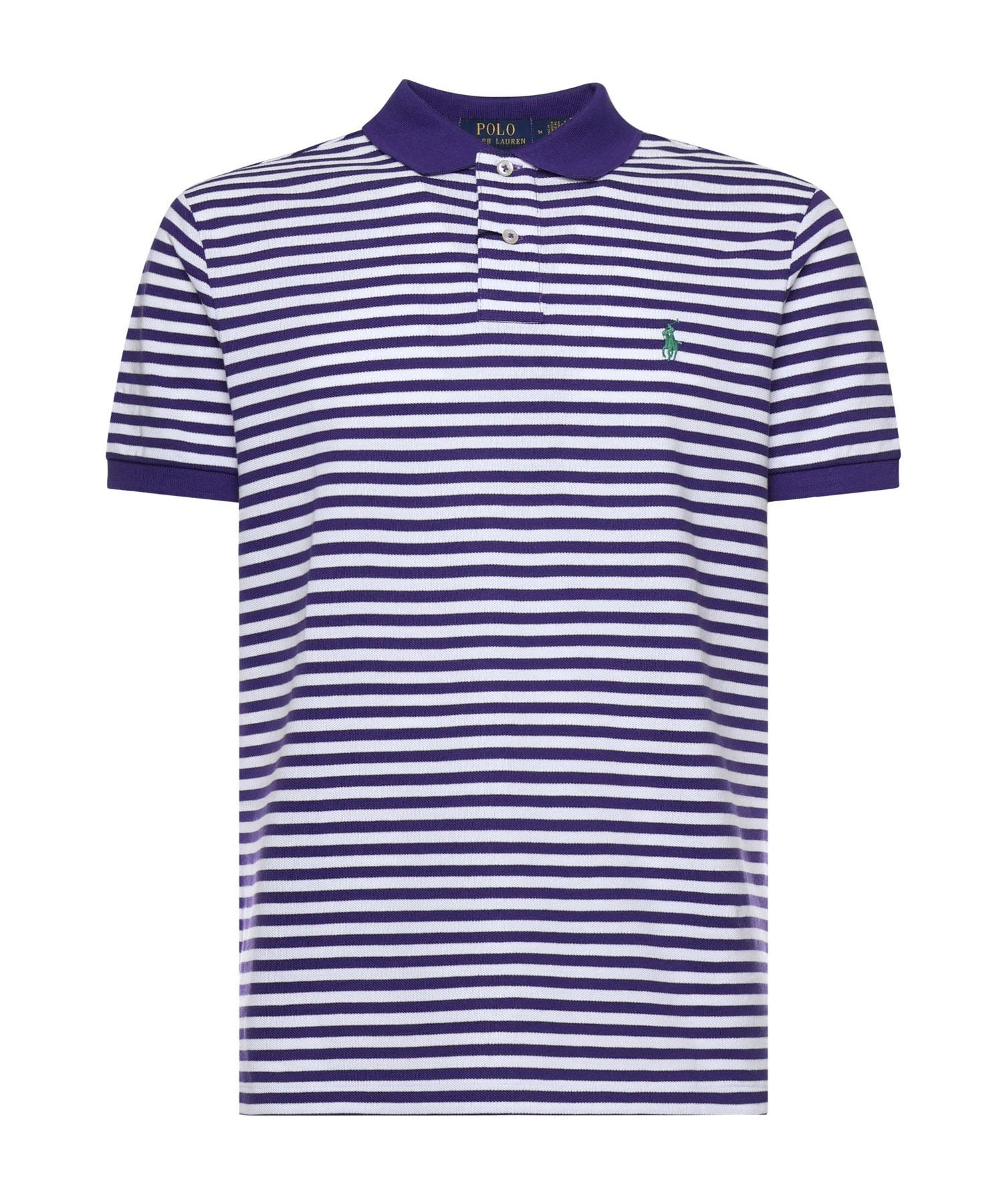 Polo a righe in cotone con logo 710956682 503 POLO RALPH LAUREN 