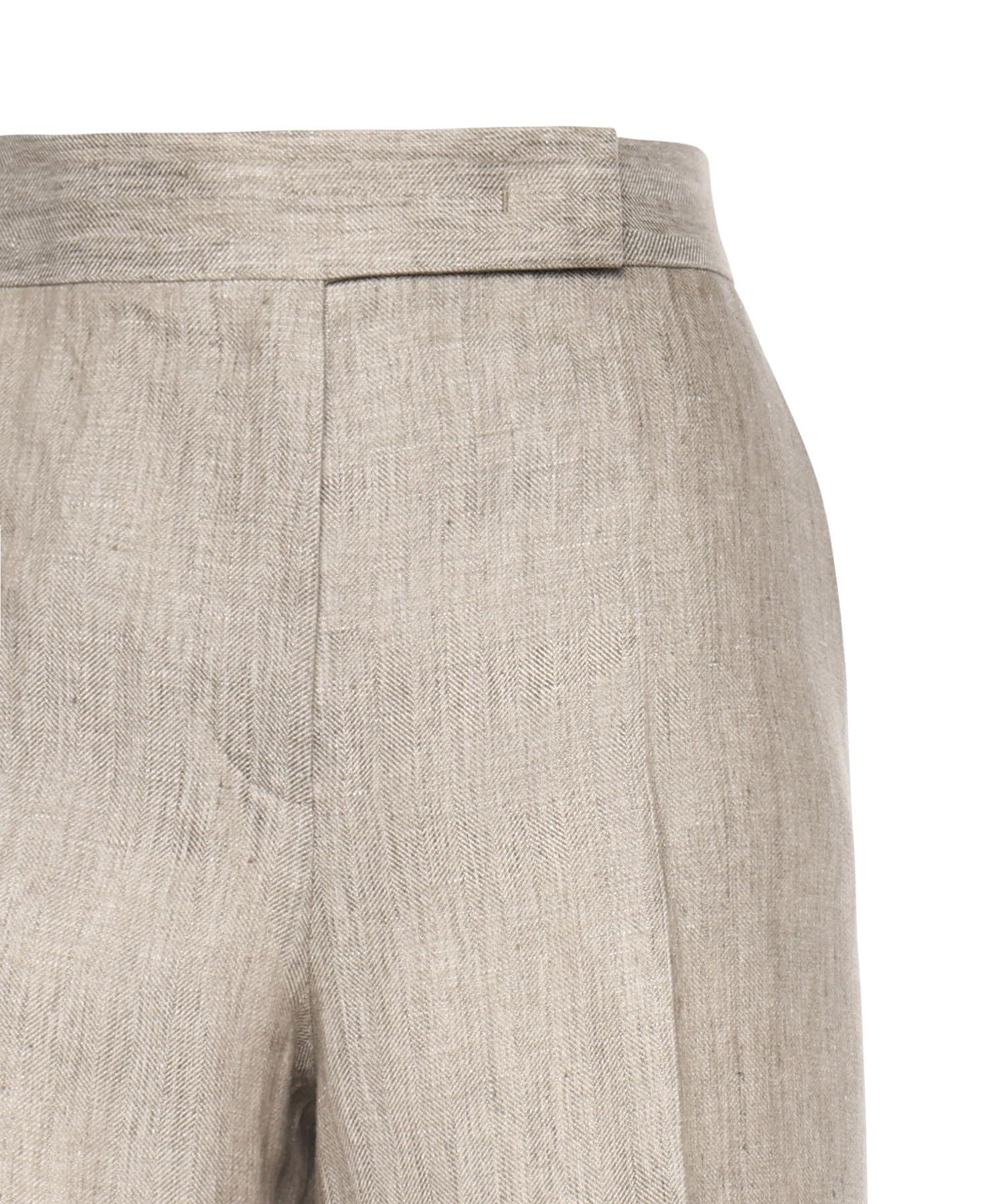 Pantalone in batavia di lino Chevron 2611131012600 002 MAX MARA 