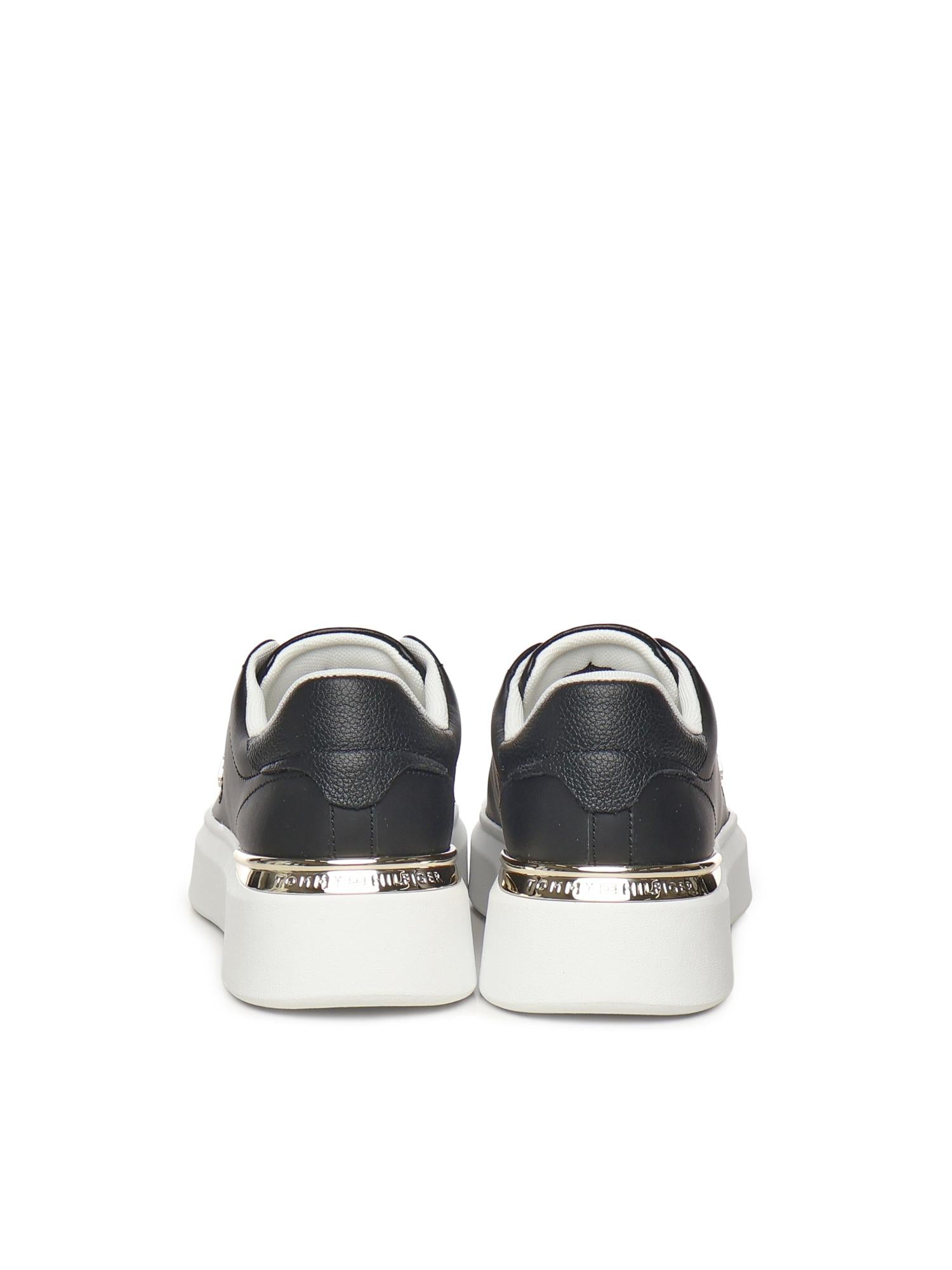Sneakers in pelle con monogramma<BR/> FW0FW08631 BDS TOMMY HILFIGER 