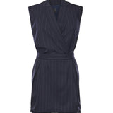 Abito corto smanicato in lana poly gessata 105829 A2QYEZ1 PINKO 