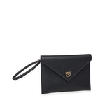 Pochette a mano in pelle con logo 104820 A0F1Z99Q PINKO 