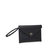 Pochette a mano in pelle con logo 104820 A0F1Z99Q PINKO 