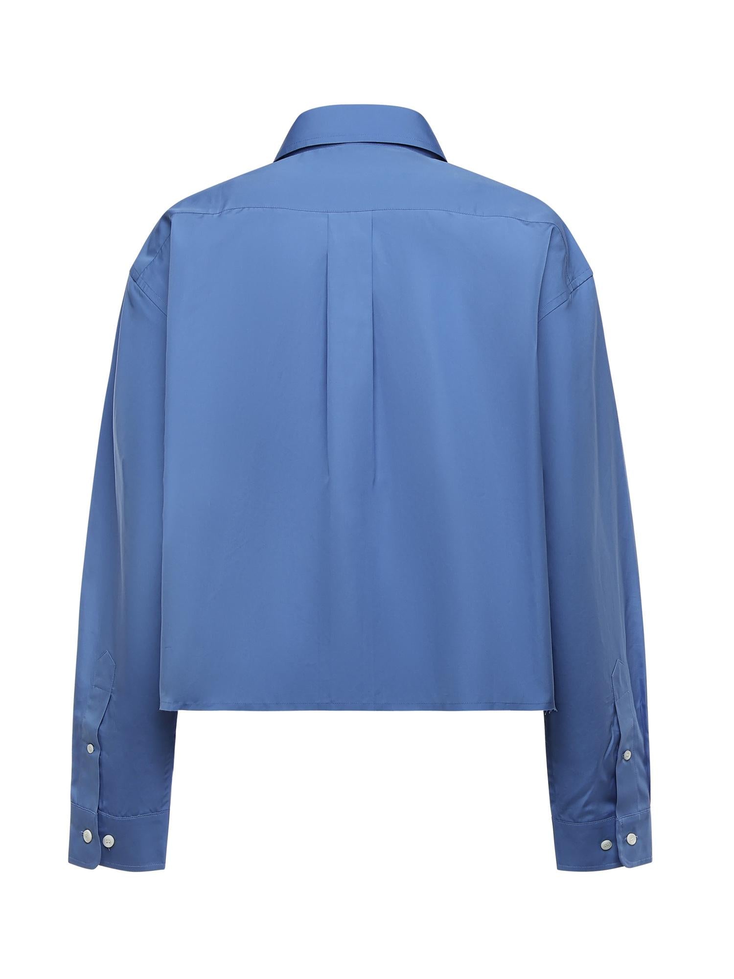 Camicia in popeline con logo MK1659 10RGF0237 MIU MIU 