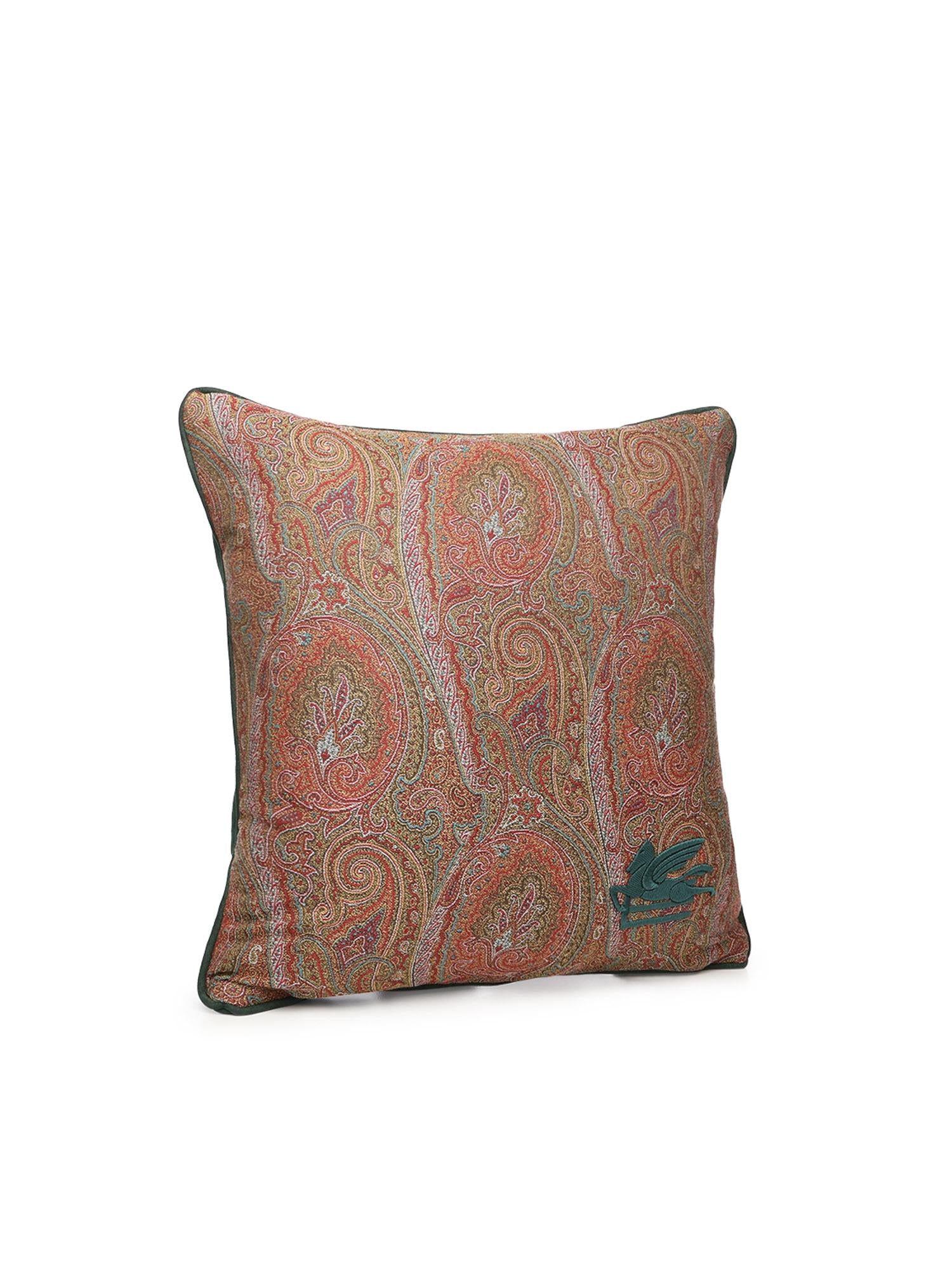 Cuscino in velluto e pelle con motivo Arnica UHNA0003 AQ321V0018 ETRO HOME 