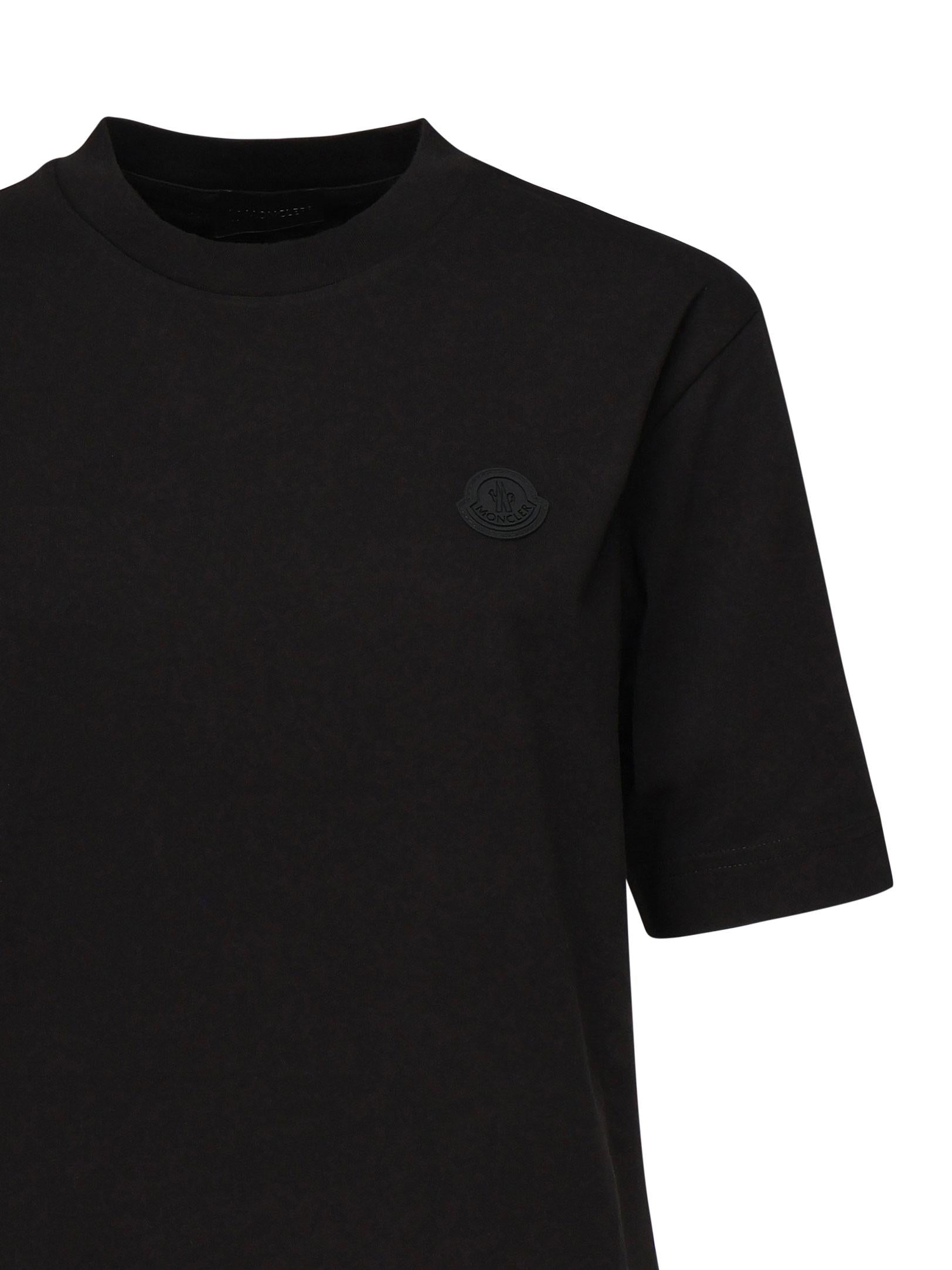 T-shirt con patch logato in silicone K10938C00005 89A17999 MONCLER 