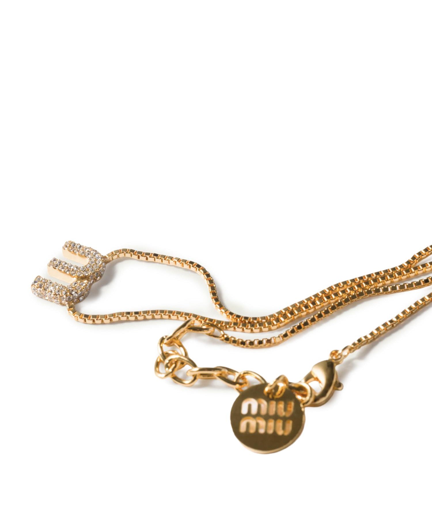 Collana in metallo con cristalli 5IC305 2DNCF0NXA MIU MIU 