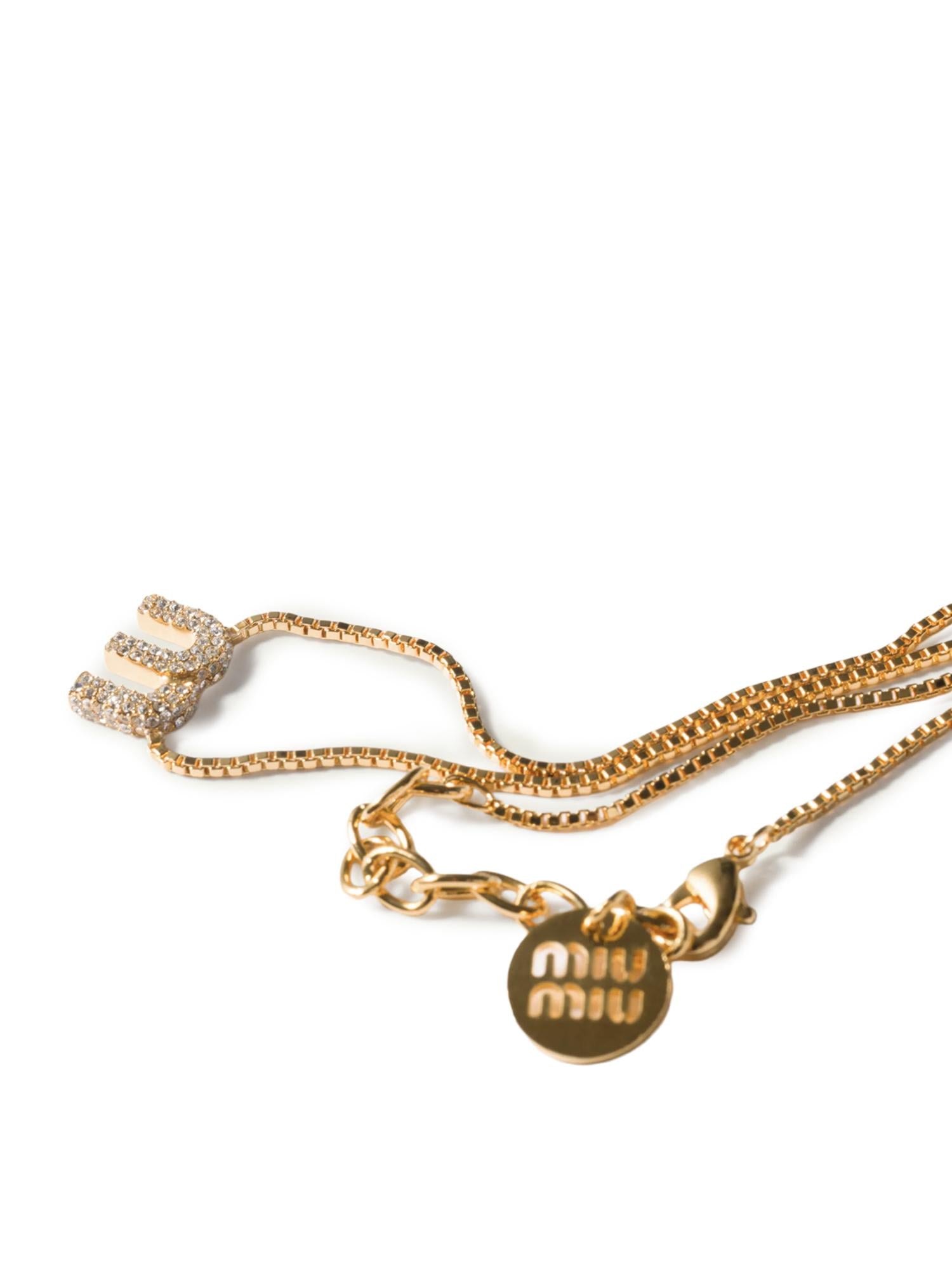Collana in metallo con cristalli 5IC305 2DNCF0NXA MIU MIU 