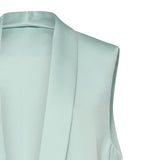 Gilet lungo in envers satin 80AAP547 N0707189 GENNY 