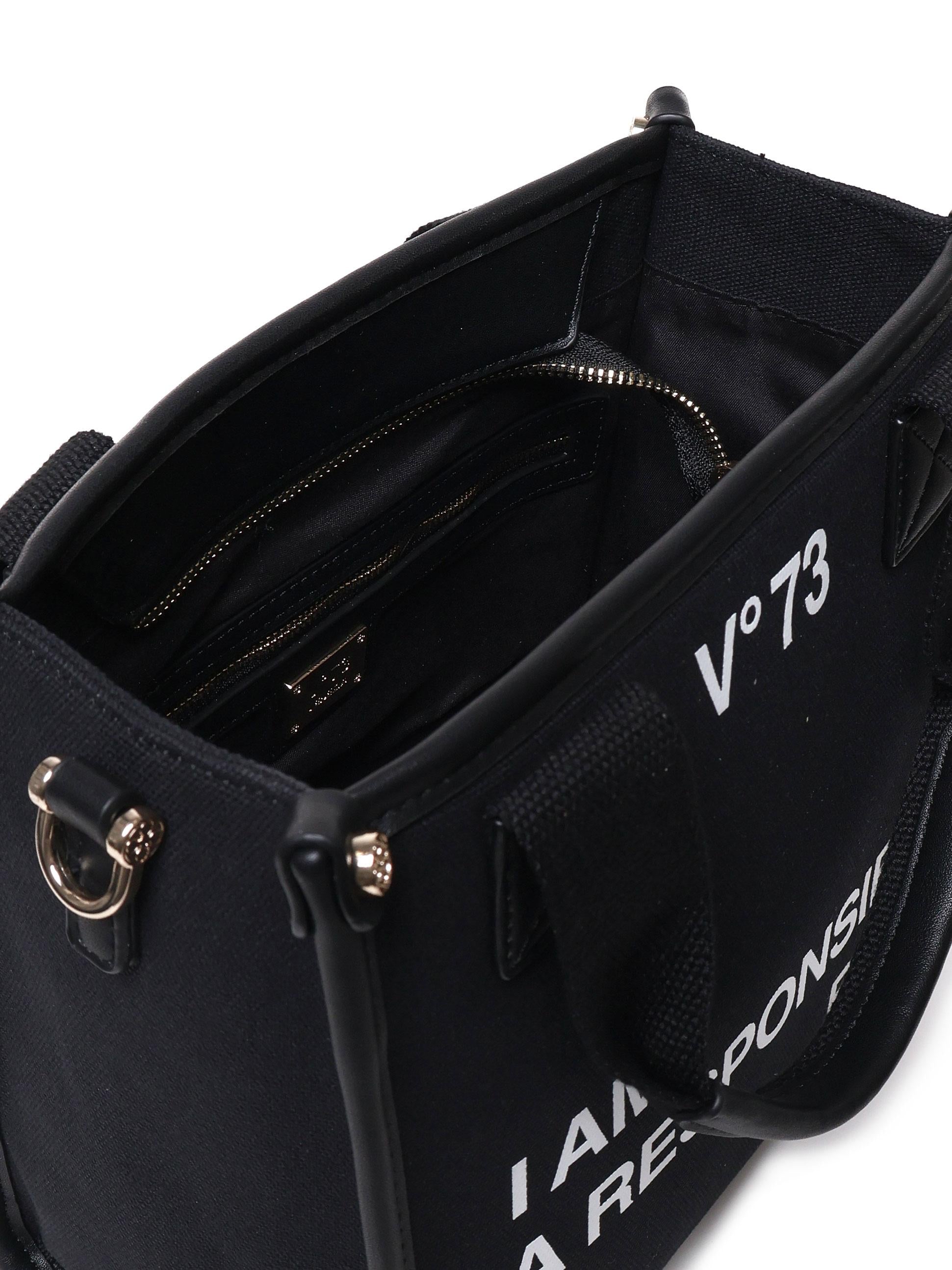 Borsa tote Responsability in canvas e ecopelle 73BS6AF02 RESPONSIBILITY BISNERO V° 73 