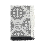 Sciarpa caroline jacquard<BR/> 73SP8FT02 CAROLINENERO/BIANCO V° 73 