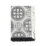 Sciarpa caroline jacquard<BR/> 73SP8FT02 CAROLINENERO/BIANCO V° 73 