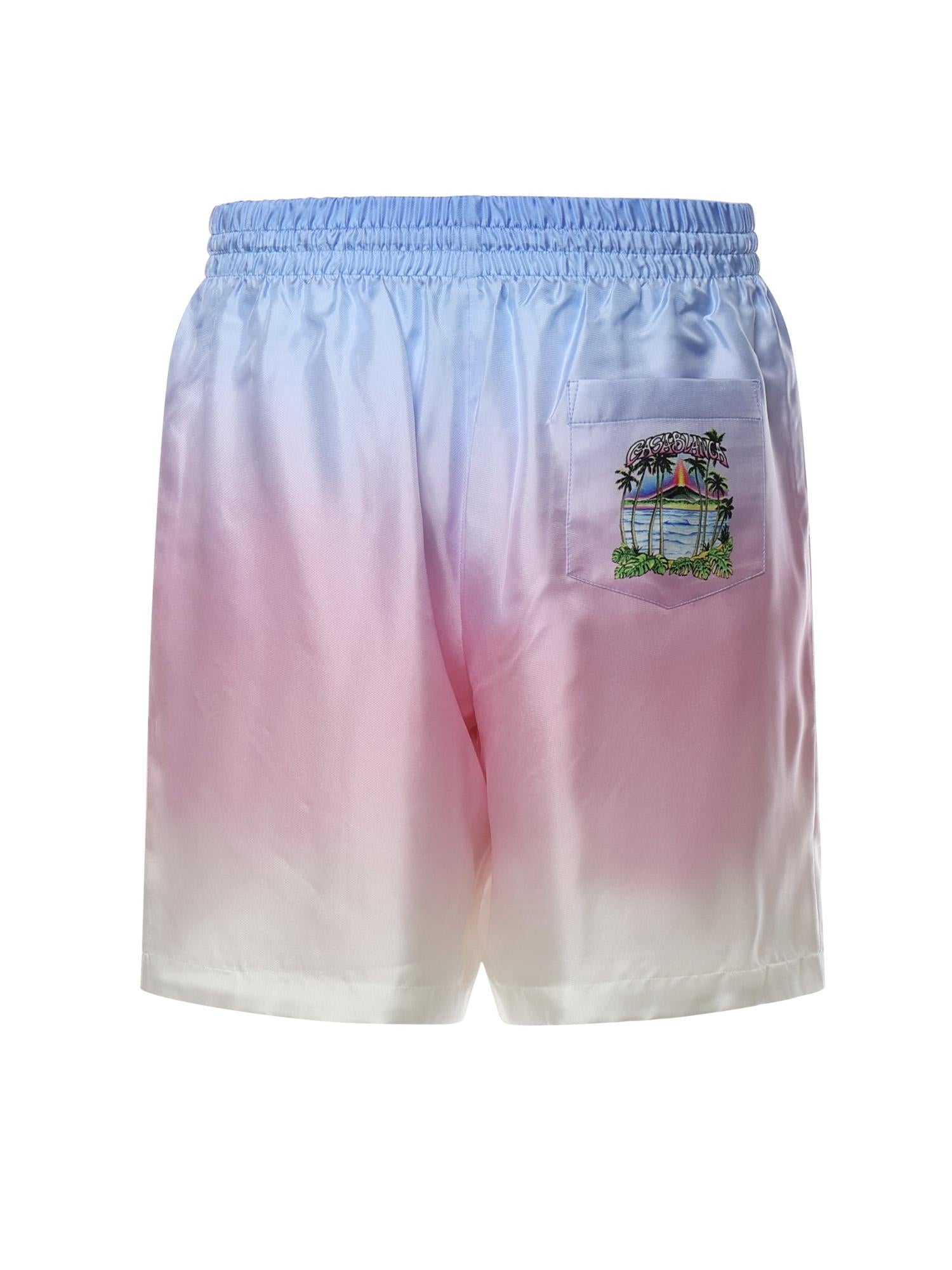 Shorts in seta con logo MSP26TR399 09 CASABLANCA 
