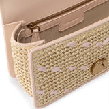 Borsa Mini Love Bag One Light in rafia e pelle 104550 A1RLHN2Q PINKO 