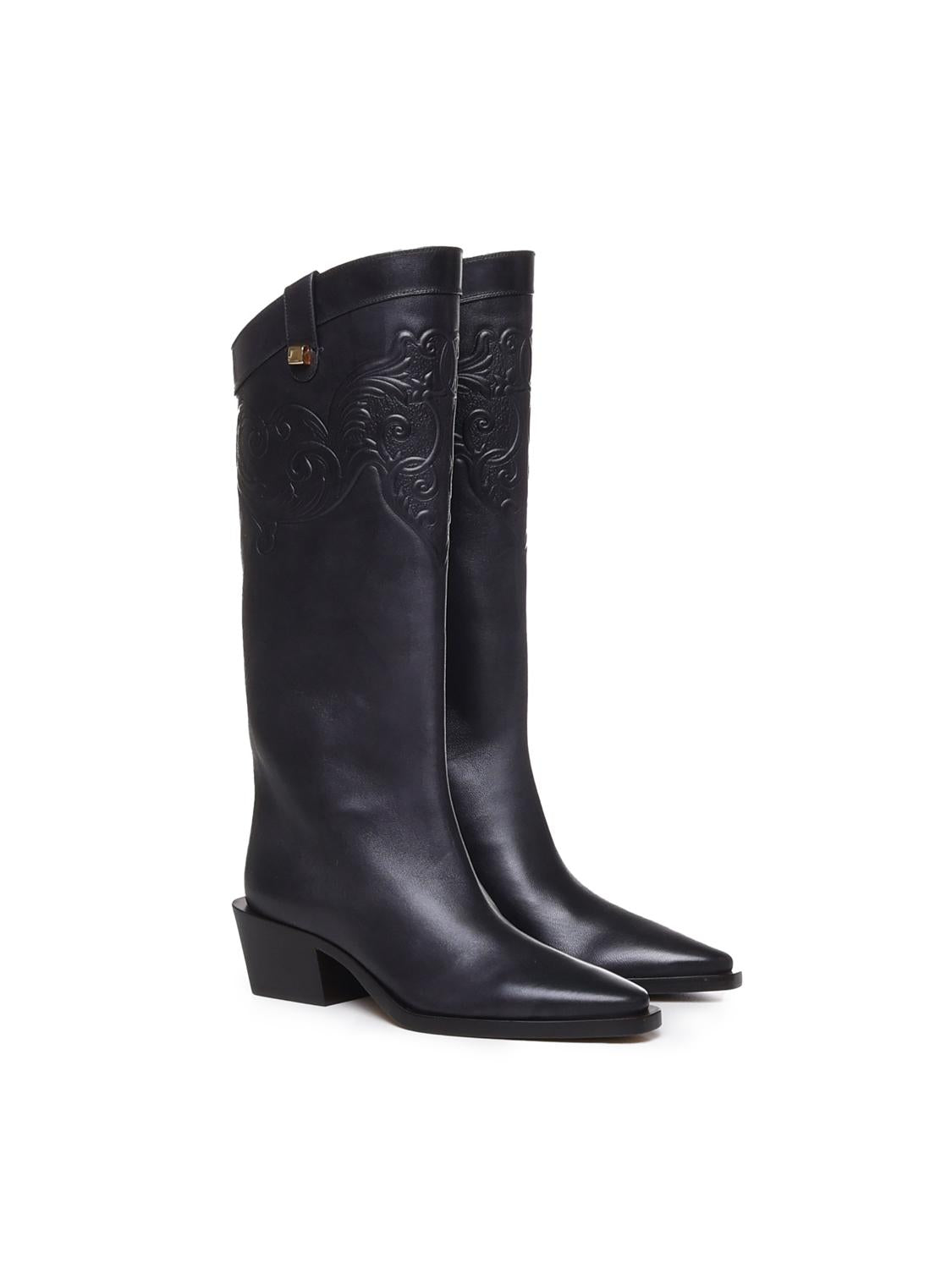 Stivali camperos Sienna SIENNA NAPPA LEATHERVEGGY BLACK MAISON SKORPIOS 