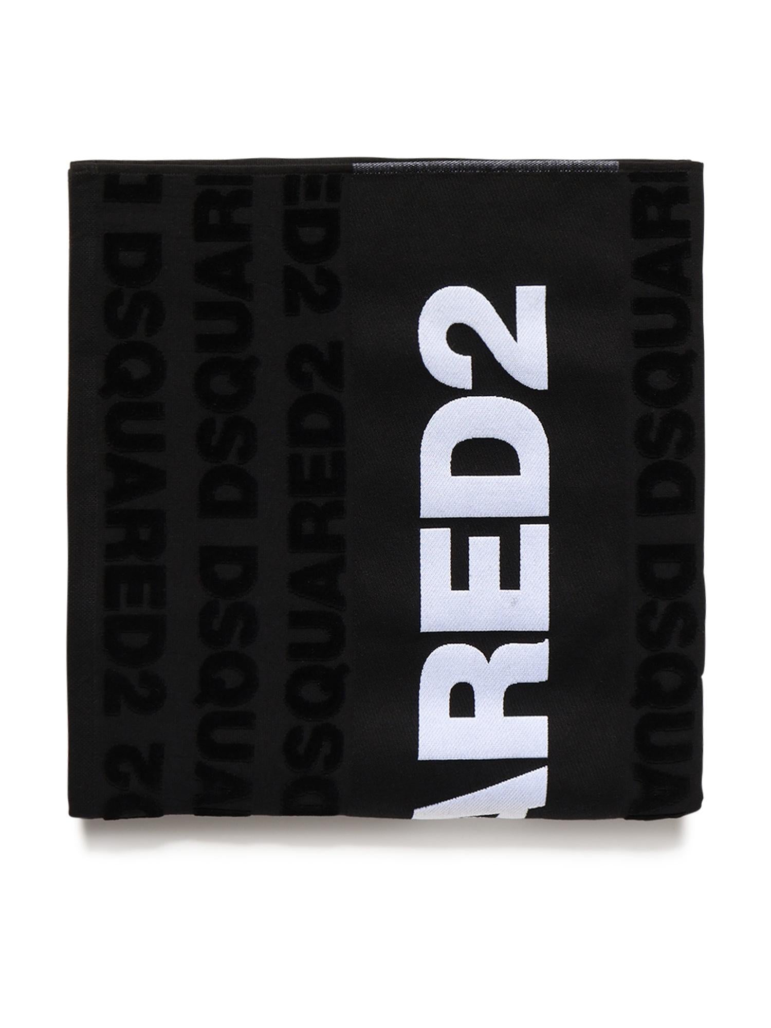Telo mare in cotone con logo D7P006610 010 DSQUARED2 