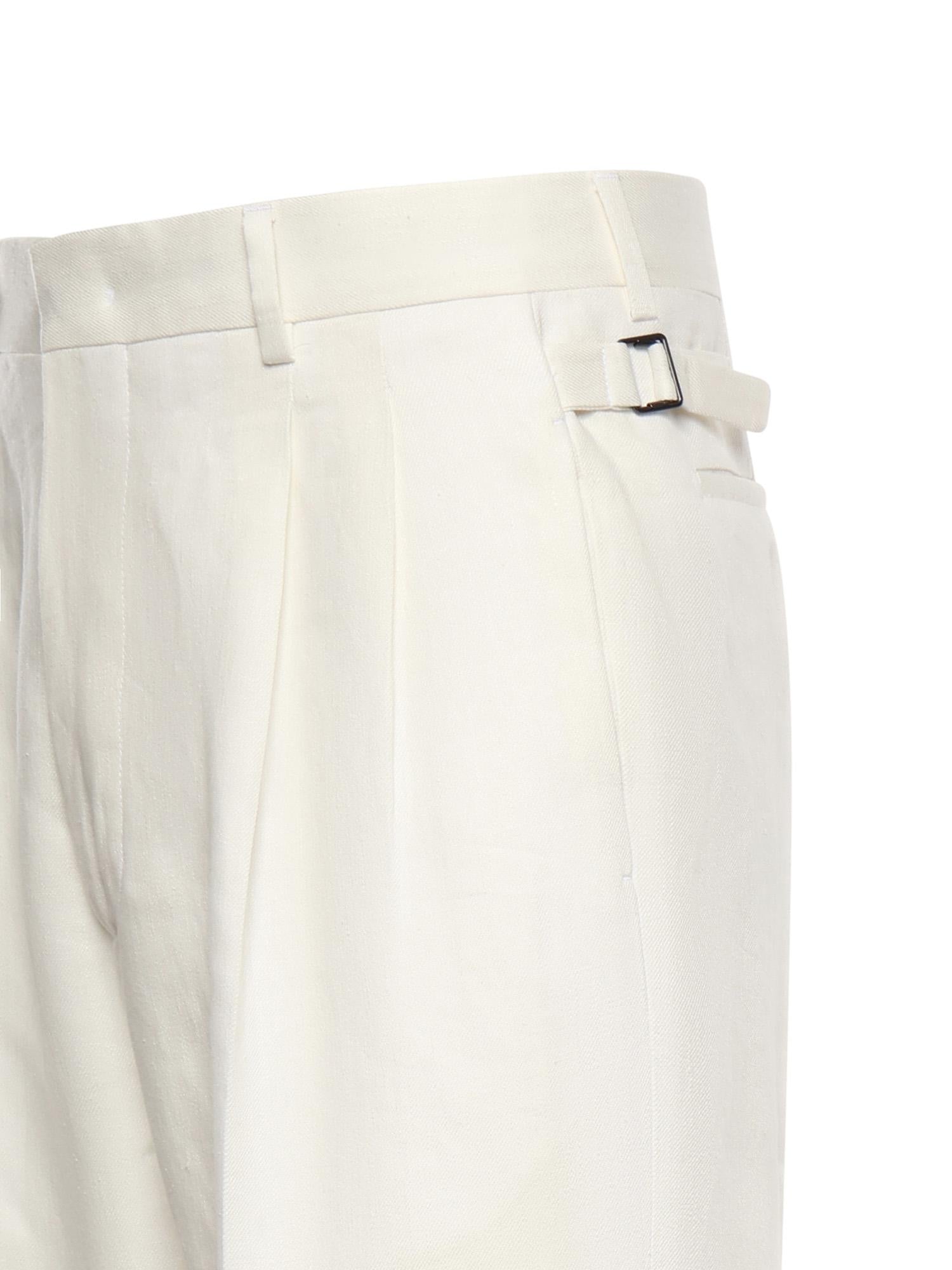 Pantaloni Mat in misto lana MAT LM85BULL BIANCO BE ABLE 