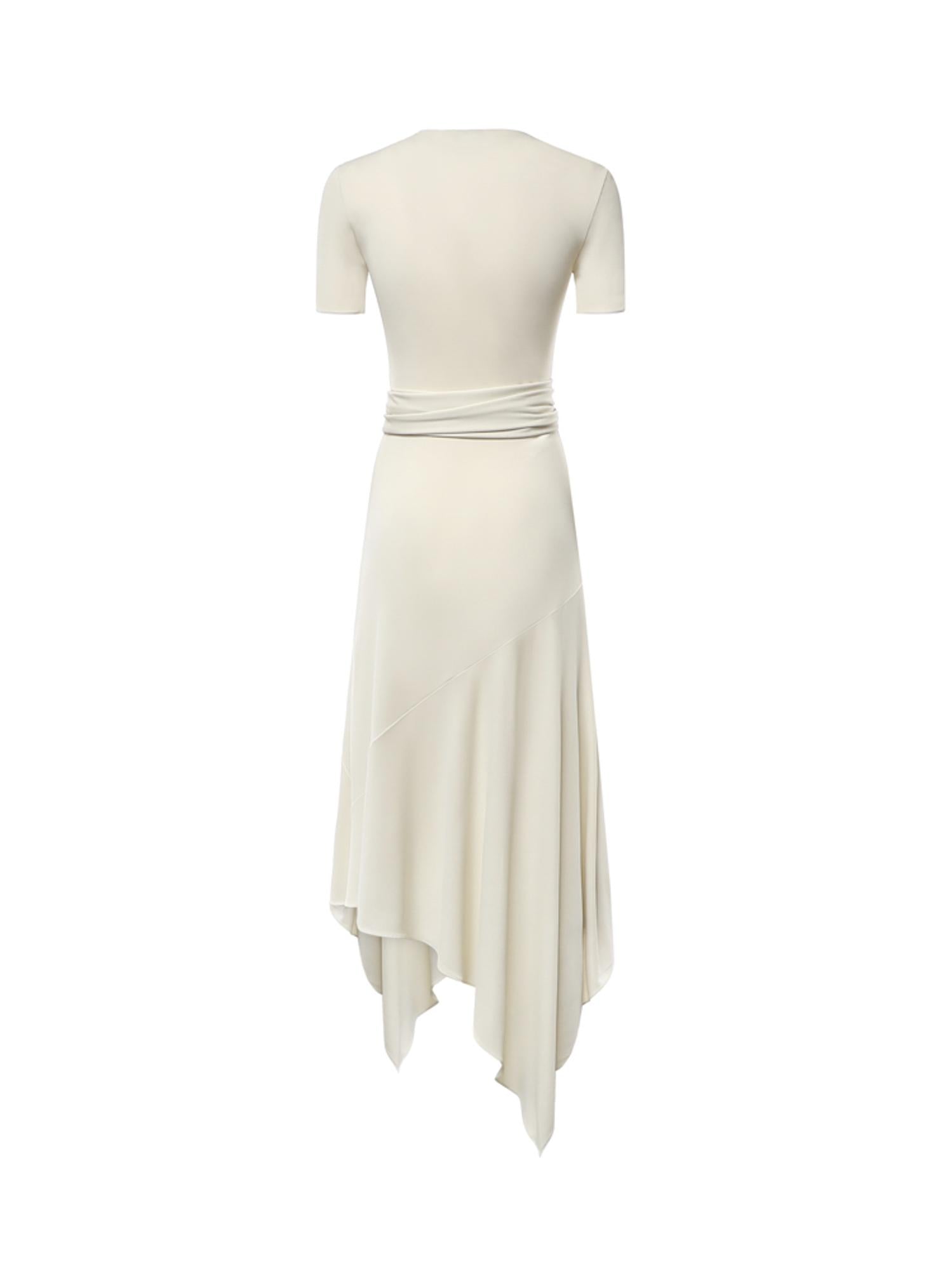 Abito in jersey con cintura AA9R3137J090D 102 ALAIA 