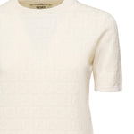 Maglia in cotone e viscosa FF jacquard FZXD57 AUZRF0ZNM FENDI 