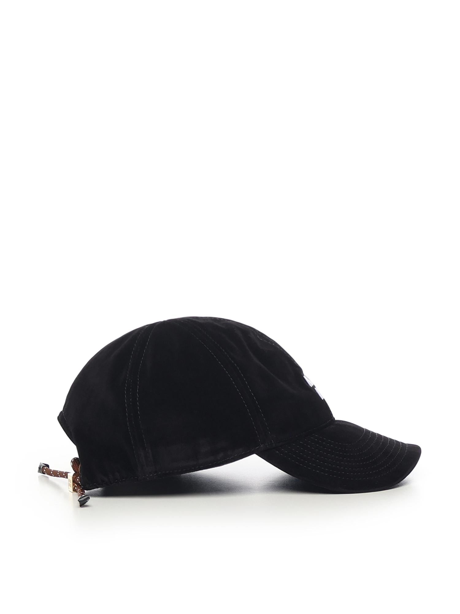 Cappello da baseball in velluto 5HC369 2CUAF034S MIU MIU 