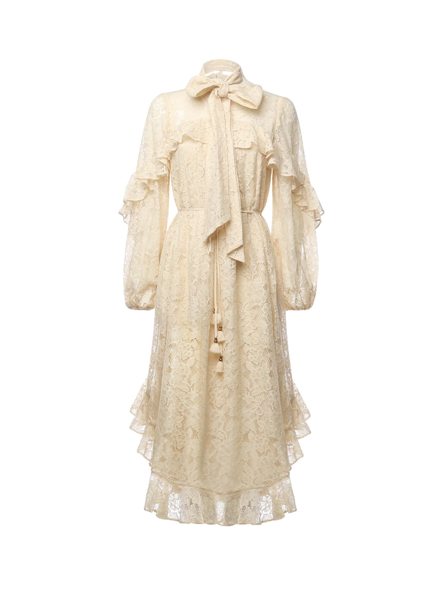 Abito in pizzo con volant Memento 5202DF252 CRM ZIMMERMANN 