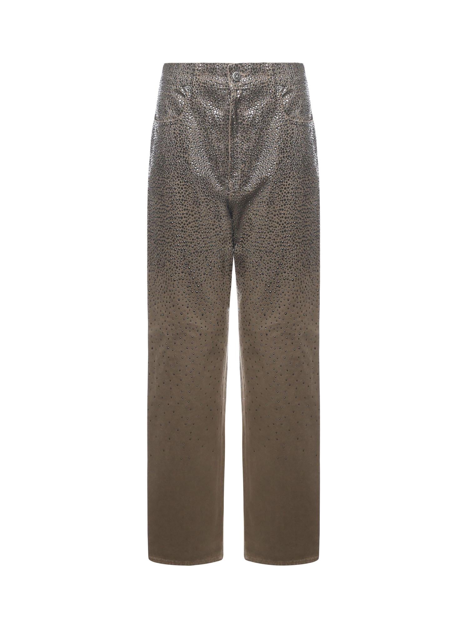 Pantaloni con Swarovski effetto degradè GWP00844 P00207515184 GOLDEN GOOSE 