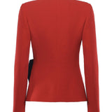 Giacca in wool crepe con fiocco a contrasto 7B0CE520 9Q09QK VALENTINO GARAVANI 