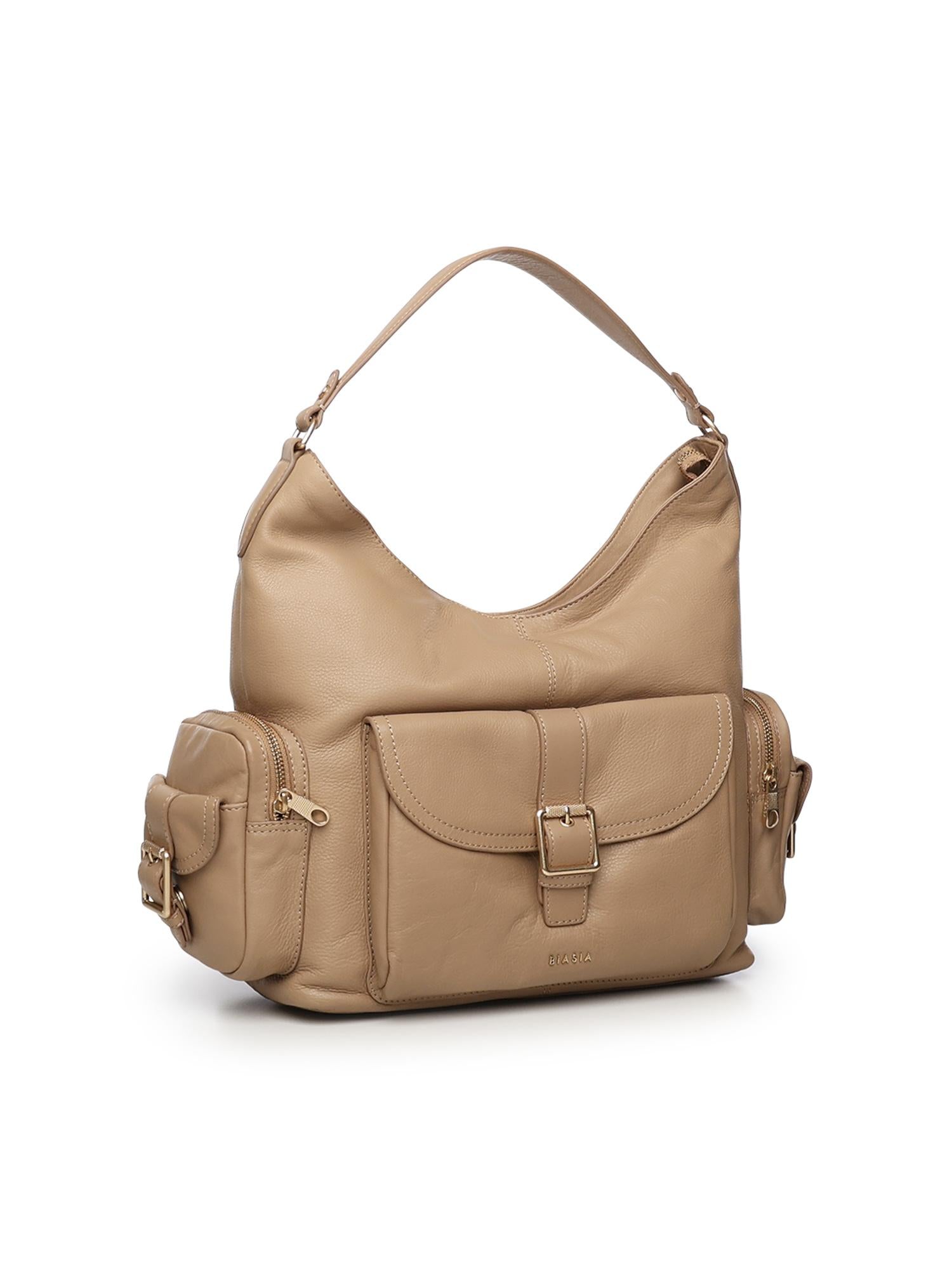 Borsa a spalla Factor in pelle BIBP9EC03 CAMEL BIASIA 