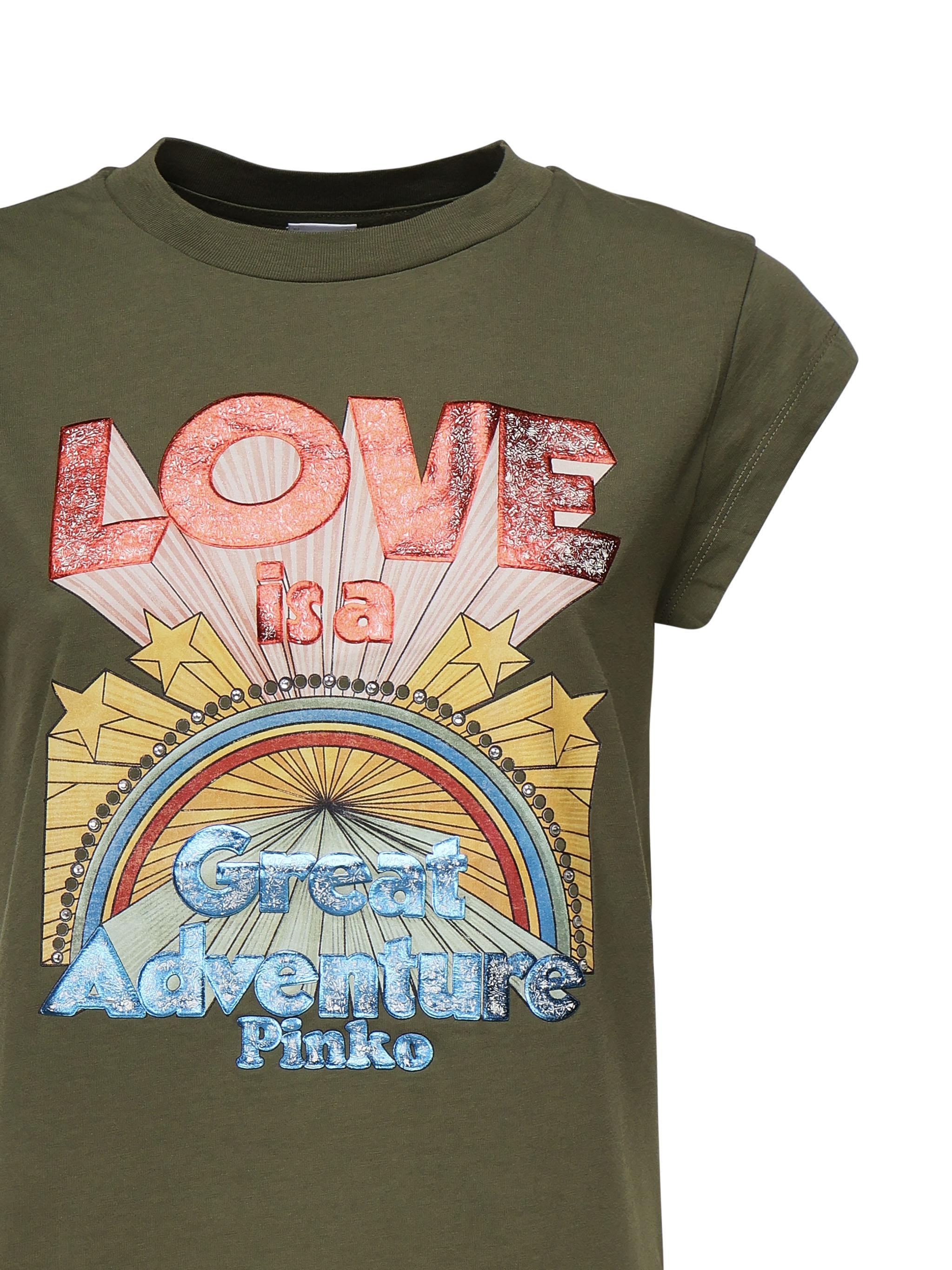 T-shirt con stampa 104603 A2D7V49 PINKO 