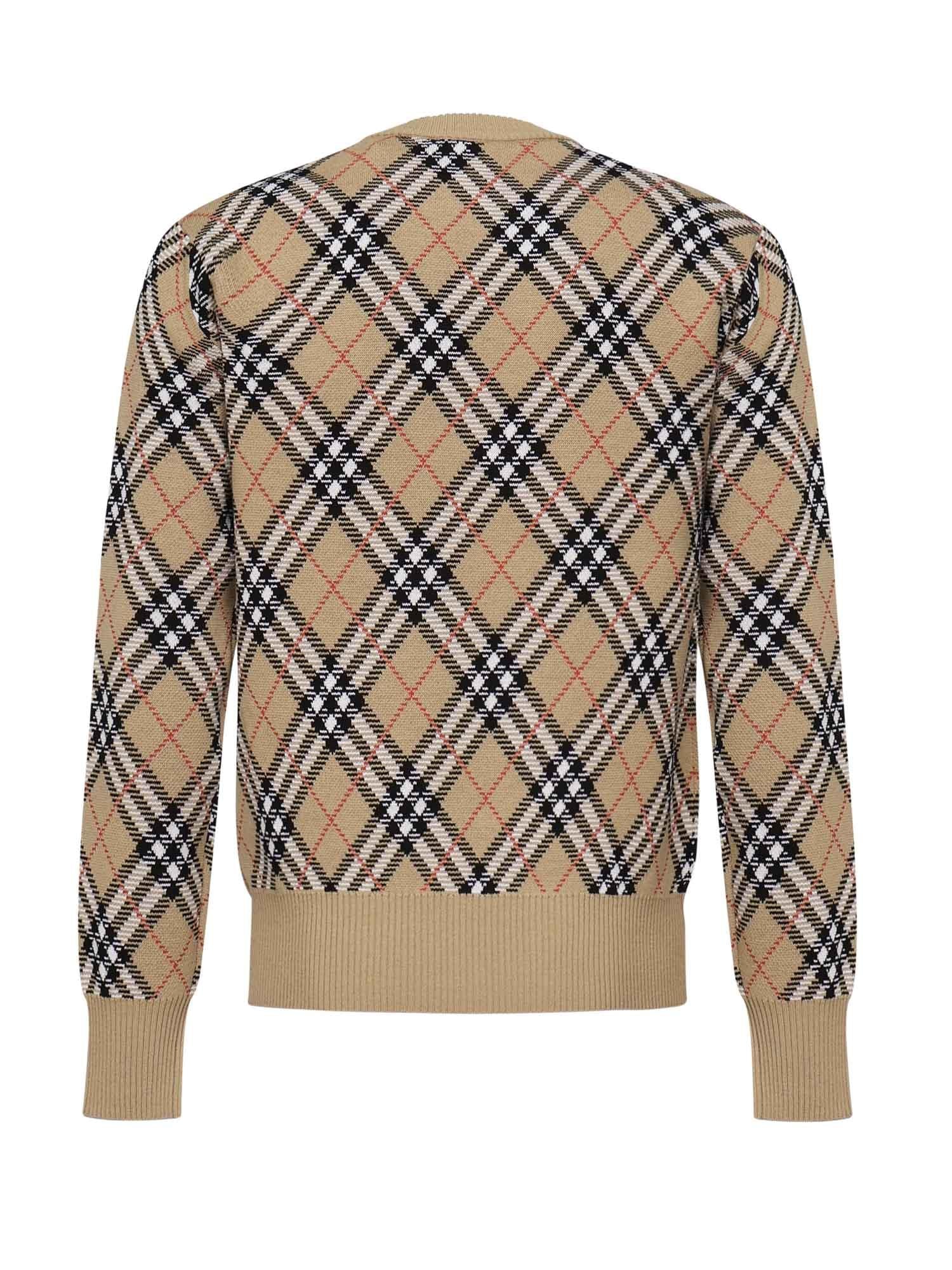 Maglia in misto lana e mohair Check 8111379 B9368 BURBERRY 