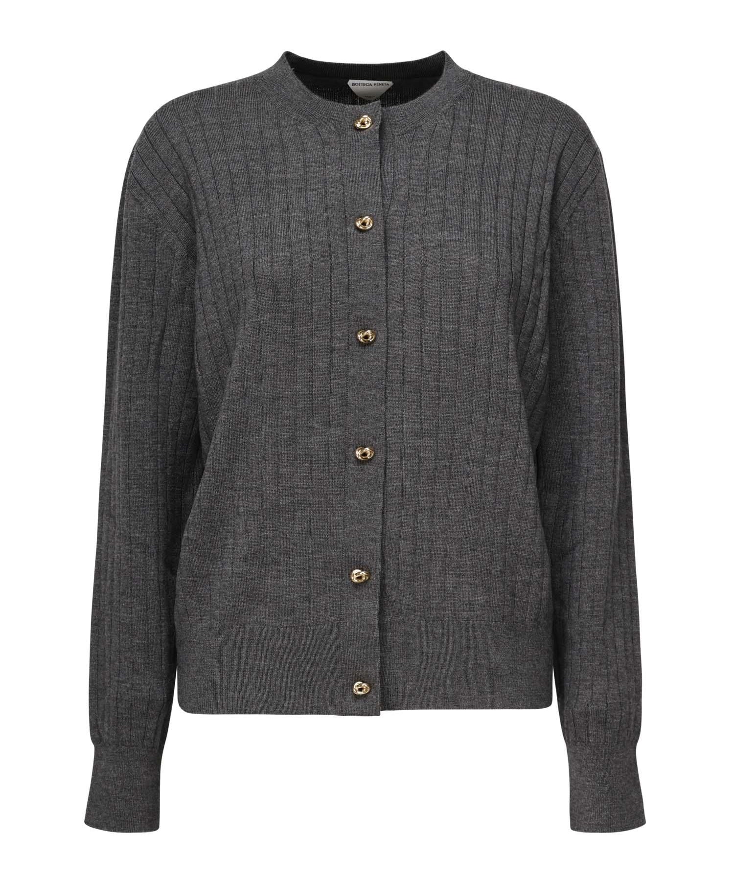 Cardigan in lana a coste 835337 V5L701370 BOTTEGA VENETA 