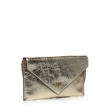 Bustina in pelle metallizzata con logo 105347 A2OTZZLQ PINKO 