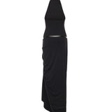 Abito lungo con scollo all'americana COPR238F5022 BLK COPERNI 