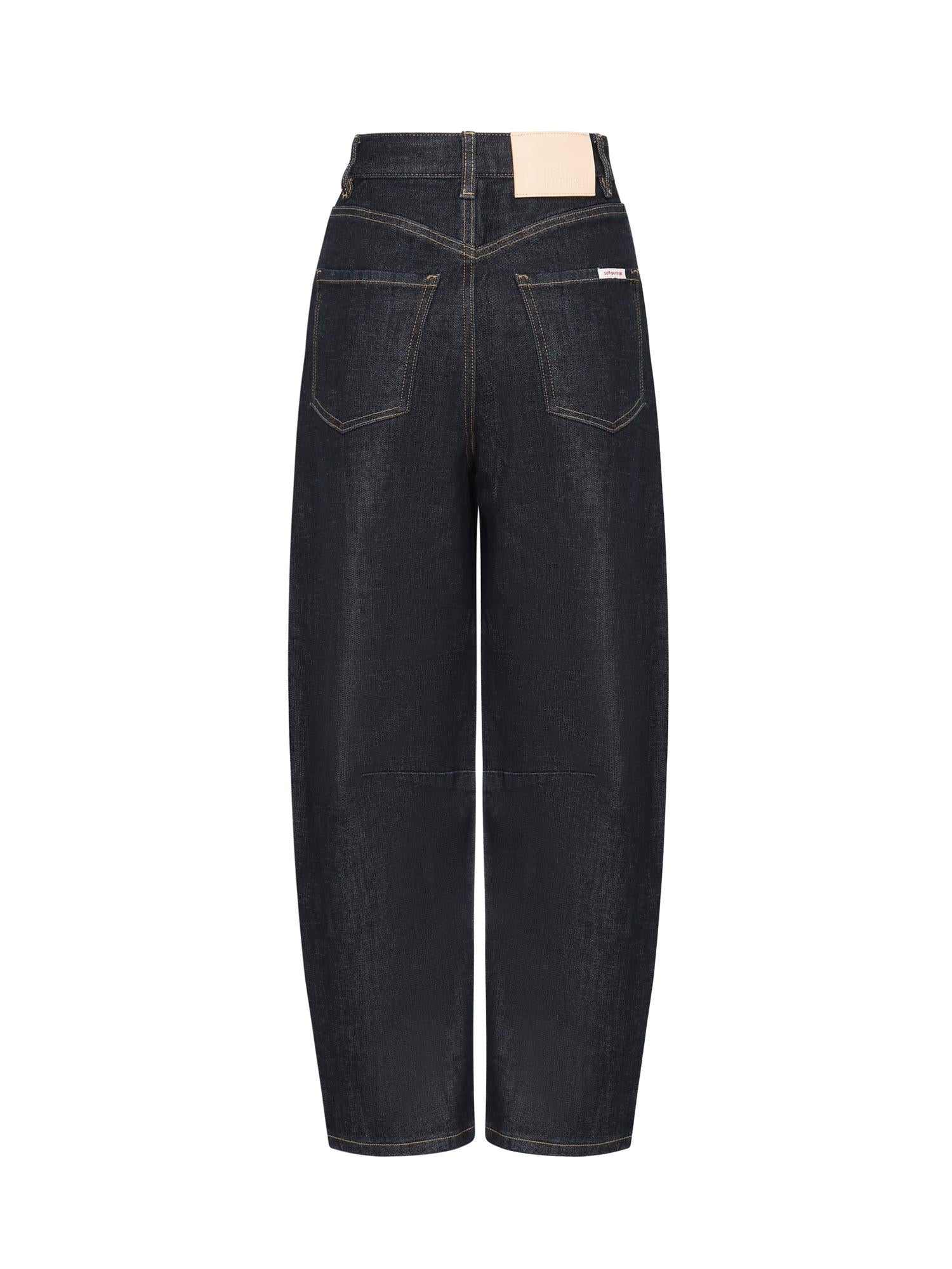 Jeans barrel in denim PF25827P BL SELF-PORTRAIT 