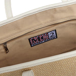 Borsa Vivian Mid Straw effetto raffia con logo VIV0007 00200L MC2 SAINT BARTH 