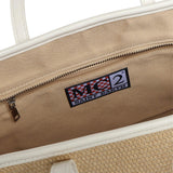 Borsa Vivian Mid Straw effetto raffia con logo VIV0007 00200L MC2 SAINT BARTH 