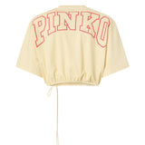 Crop top con logo lettering 106871 A3BMC19 PINKO 