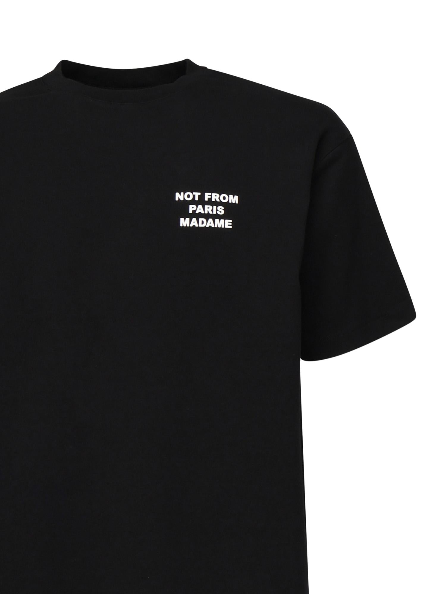 T-shirt Le Slogan Classique in cotone PERMTS203CO002 BL Drôle de Monsieur 