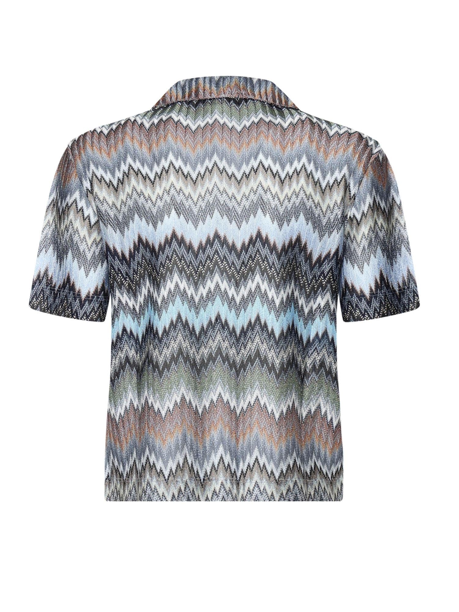 Camicia in viscosa chevron motivo snake DS26SJ03 BR014TS91RM MISSONI 