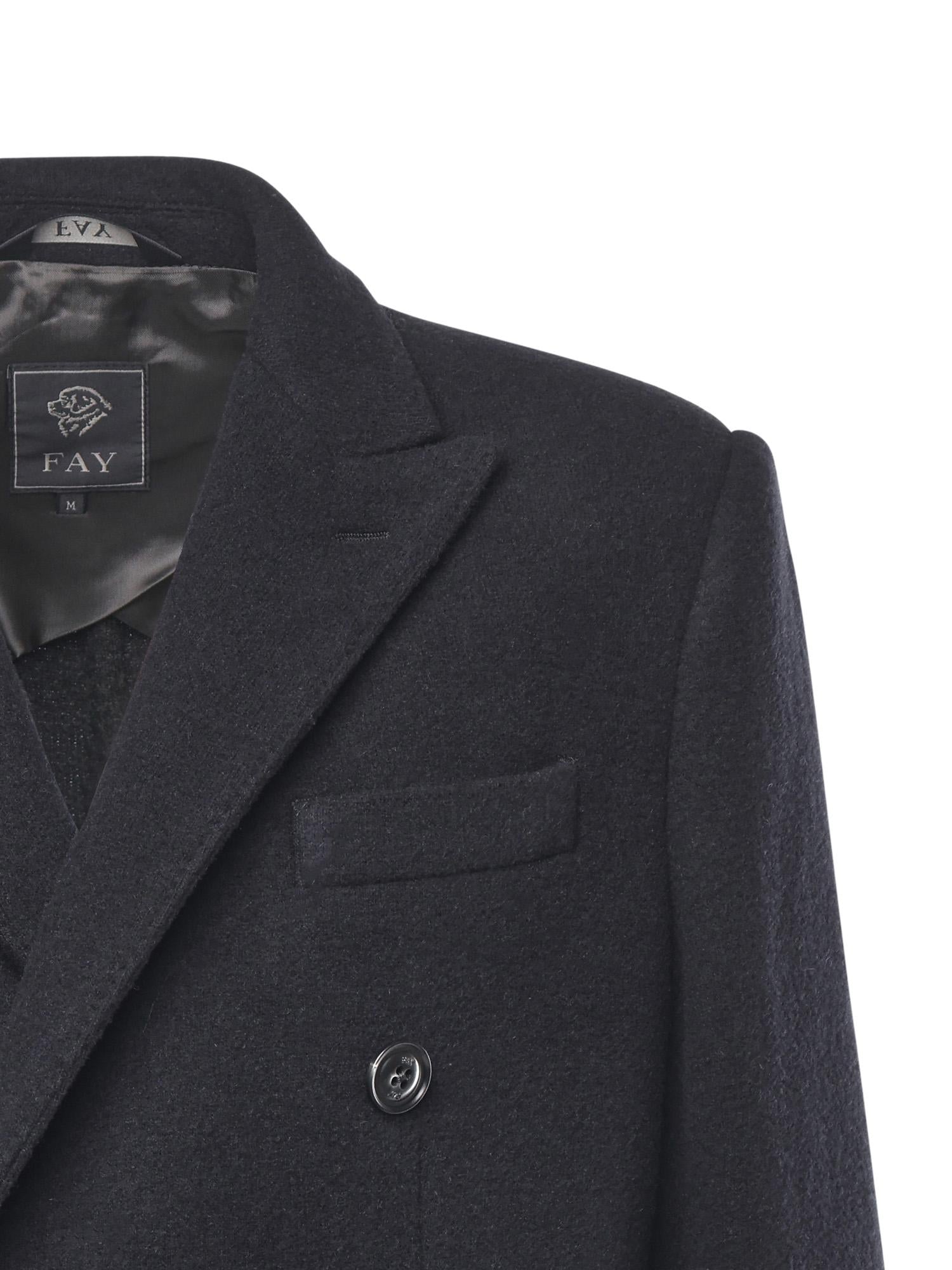 Cappotto doppiopetto in jersey di lana NAM5151018JXLQ U808 FAY 