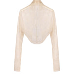 Coprispalle cropped in jersey con paillettes A33061648 0180 ALBERTA FERRETTI 