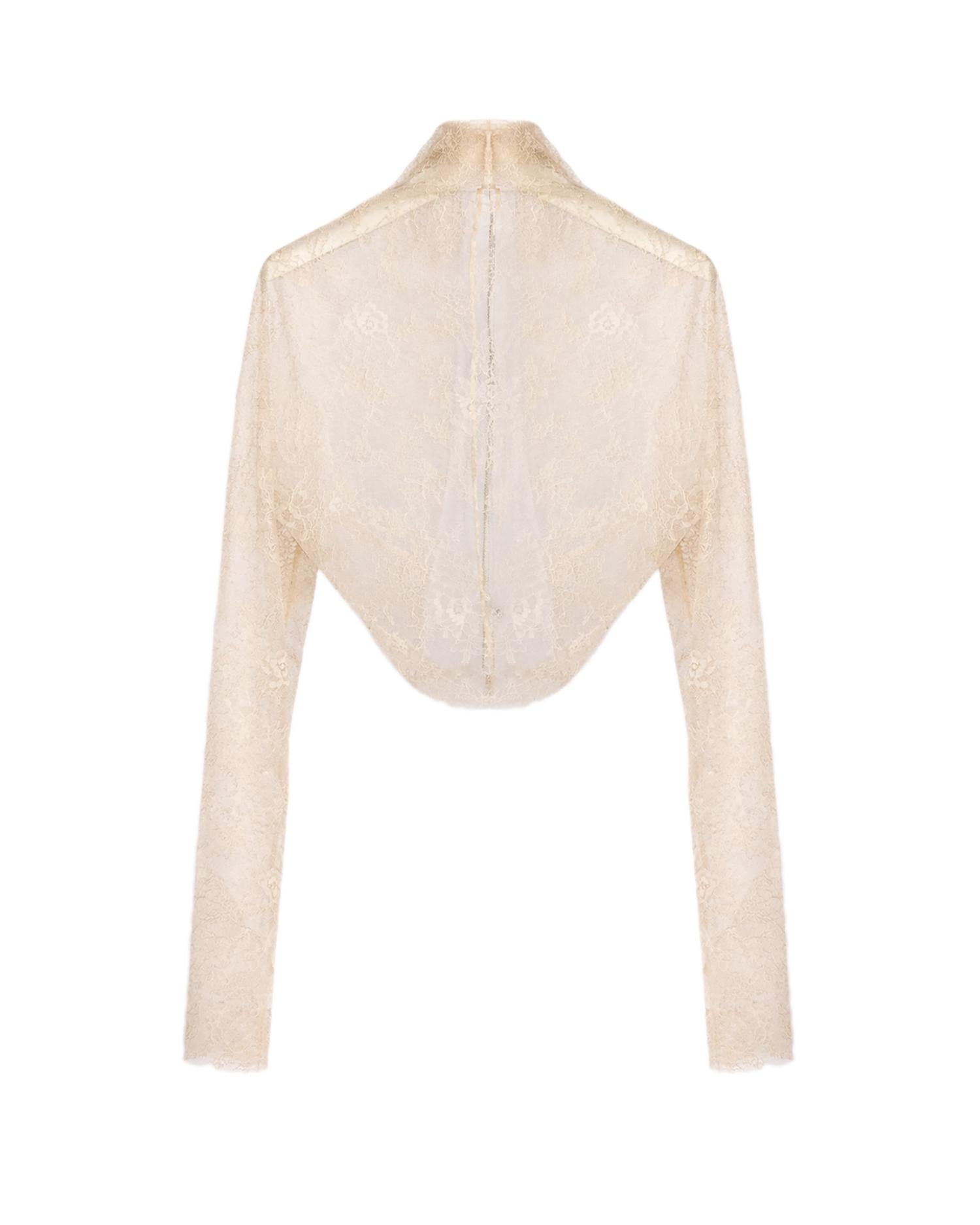 Coprispalle cropped in jersey con paillettes A33061648 0180 ALBERTA FERRETTI 