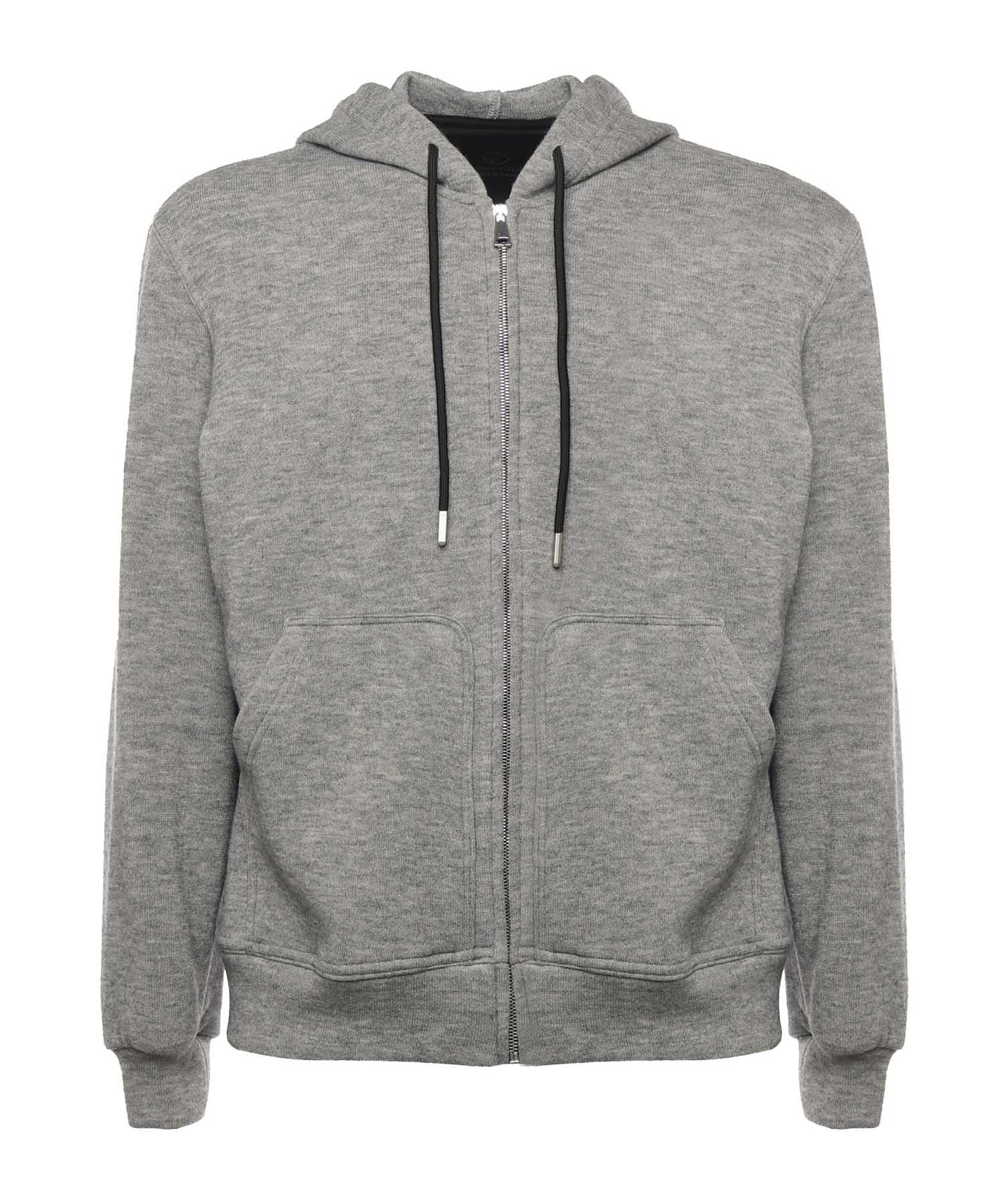 Felpa con zip GUETTA GRIGIO GIULIANO GALIANO 