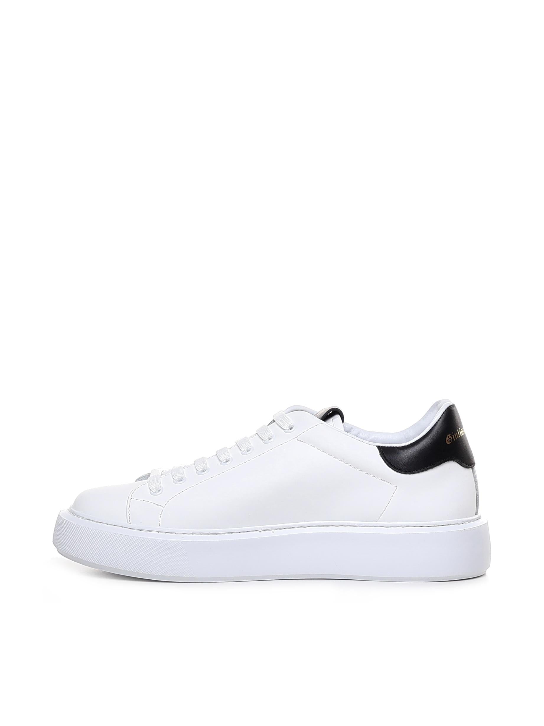 Sneakers Fire in pelle FIRE 4 NAPPAWHITE/BLACK GIULIANO GALIANO 