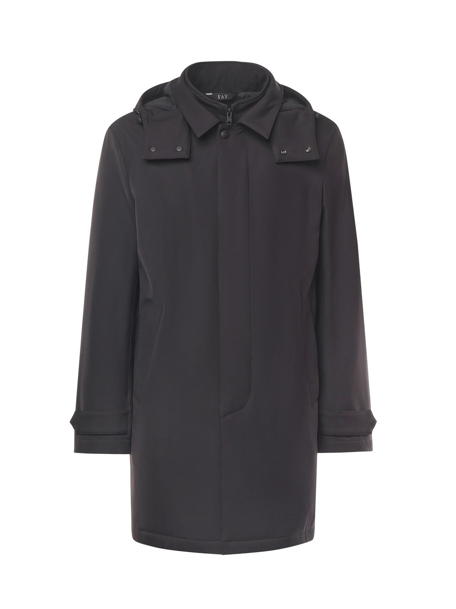 Morning coat travel in jersey stretch NAM6151037JXRF B999 FAY 