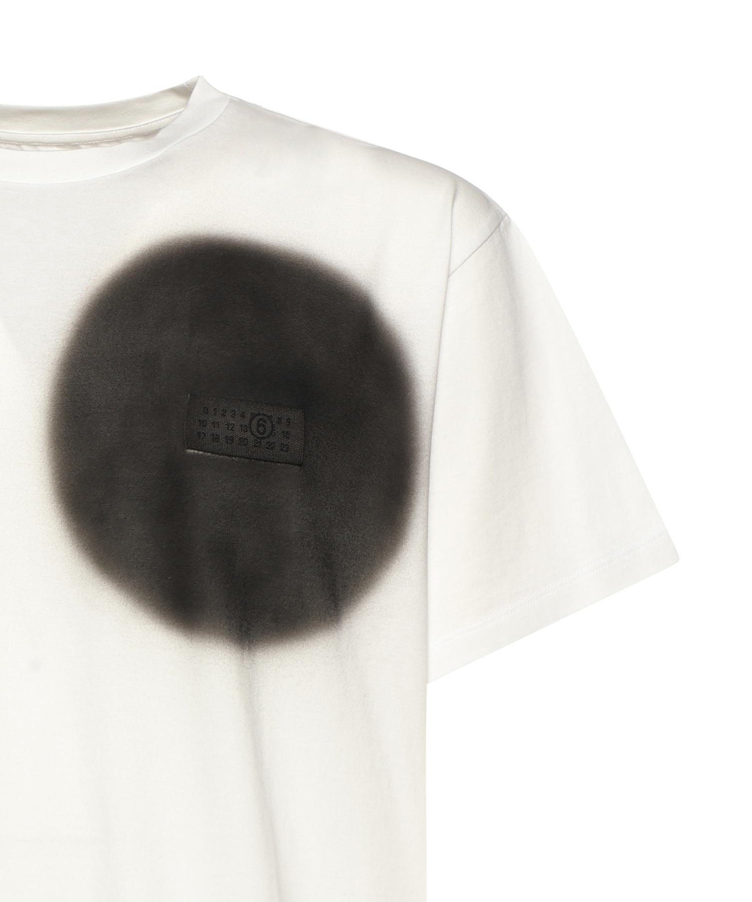 T-shirt con stampa spray in cotone SH0GC0067 M20048101 MM6 Maison Margiela 
