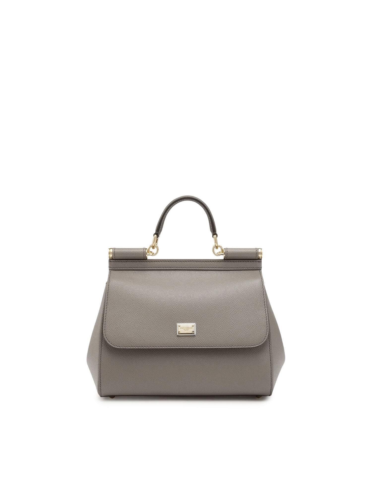 Borsa a mano Sicily grande in pelle Dauphine BB6002 B100180045 DOLCE & GABBANA 