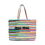 Tote bag in crochet a righe 5BG228 AF46F0055 MIU MIU 